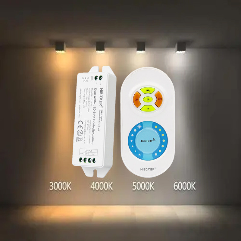 Variable white led controller with 12A remote control