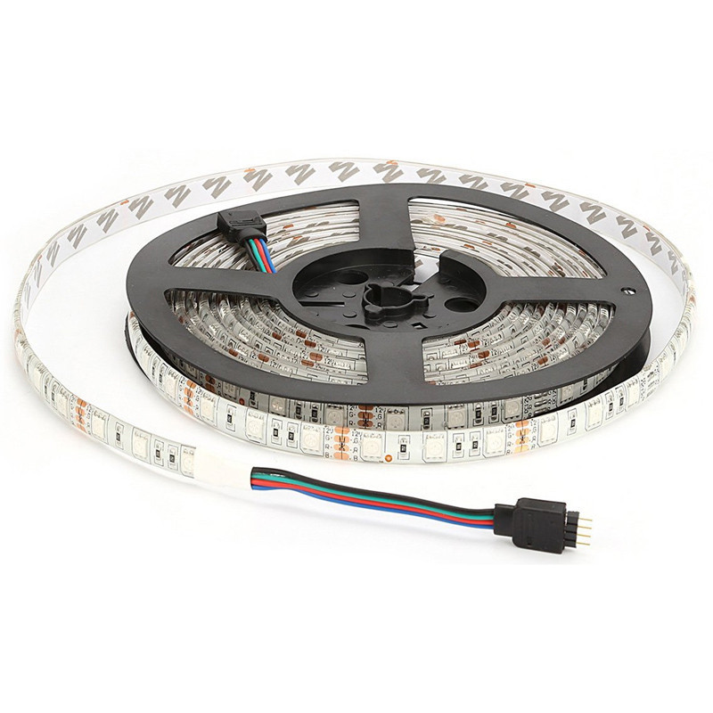 1 Meter RGB LED Streifen Set – 60 LED/m, Inkl. Controller, 17-Tasten-Fernbedienung & 3A Netzteil, IP20