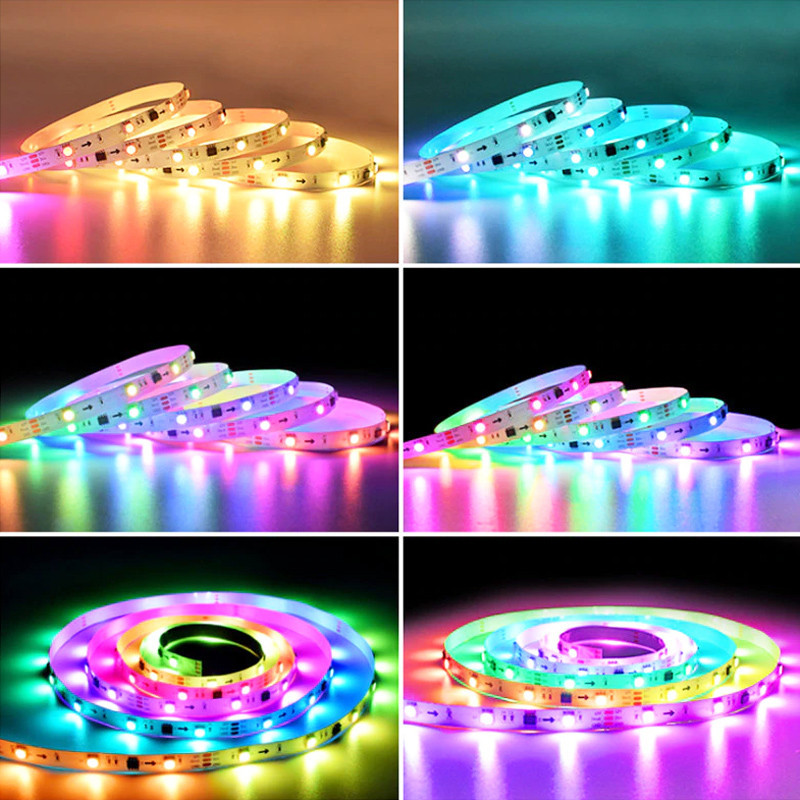 Ruban led multicolore à effets dynamiques 30 leds/m - 3 leds/pixel