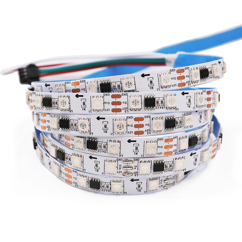 Multicolored led strip with dynamic effects 60 leds / m - 3 leds / pixel