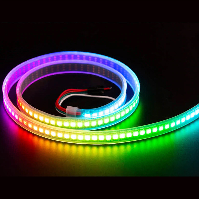 Ruban led multicolore puissant à effets dynamiques 144 leds/m - 1 led/pixel