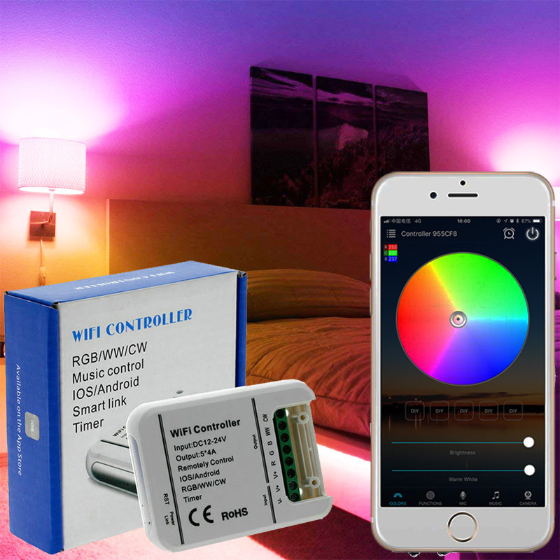 5-30m 230v RGB LED 60 Strip Board ip68 with Controller Regulator FB 