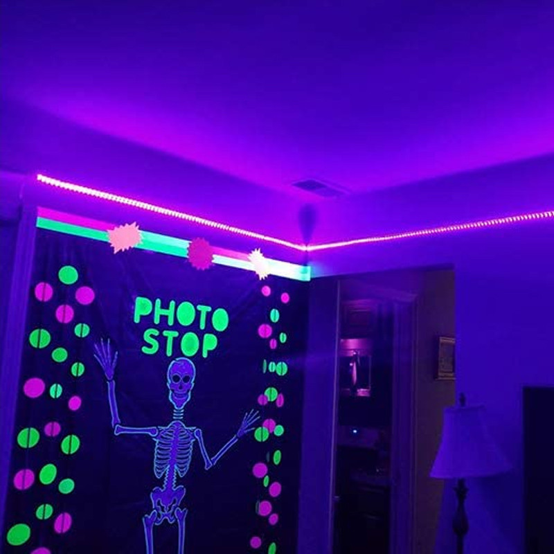 Ventaglio UV Clack Glow In 3D Per Feste Fluorescenti E Rave - Effetto Fosforescente Sotto Luce Nera