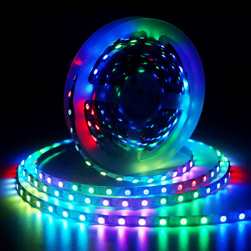 Ruban led multicolore puissant à effets dynamiques 144 leds/m - 1 led/pixel
