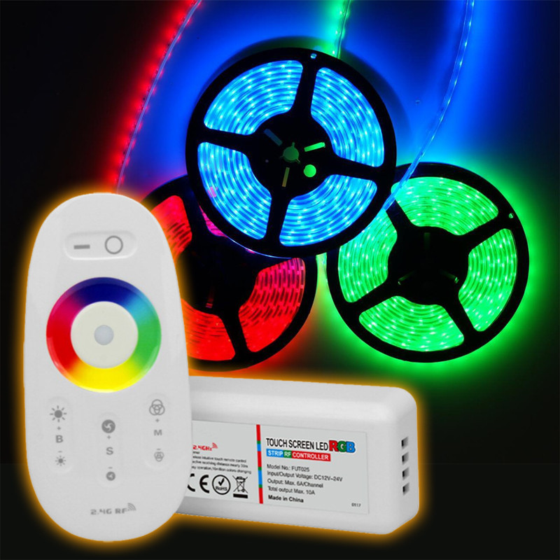 WiFi RGB LED Button Controller With IR Remote And Voice Control