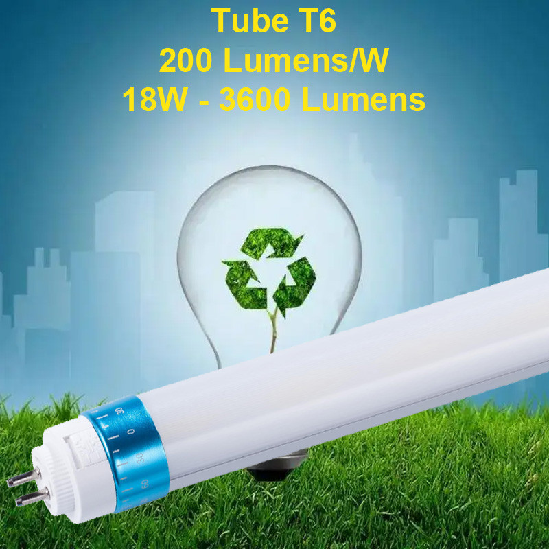Ultra-low consumption T6 led tube 18W 3600 Lumens