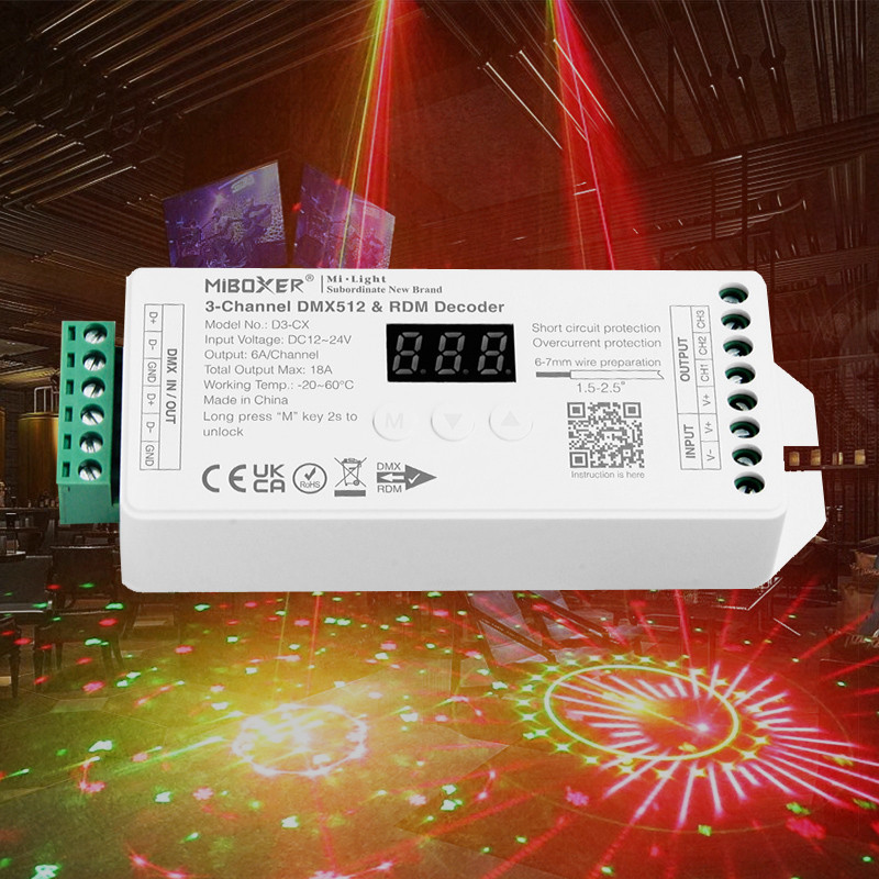 3-channel DMX led controller for RGB led strip