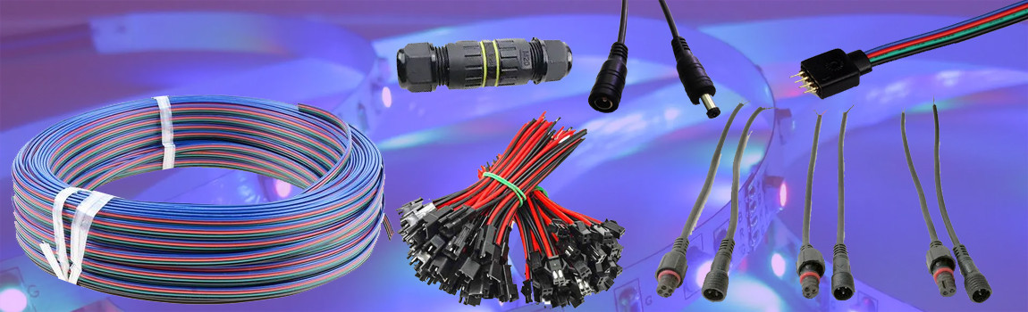 LED cables and connectors